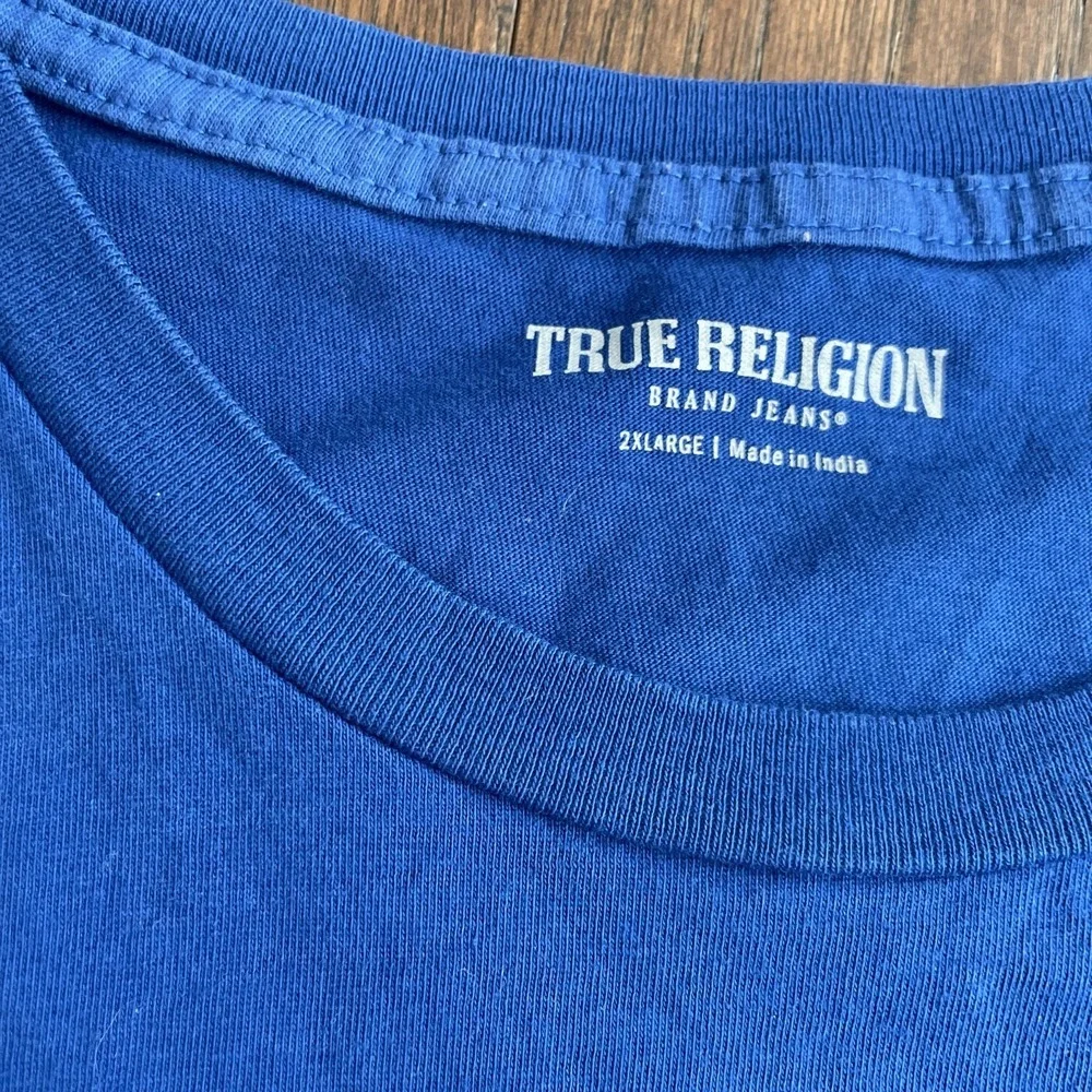 True‎ Religion Shirt Mens Blue 2XL Short Sleeve Big Logo